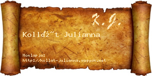 Kollát Julianna névjegykártya